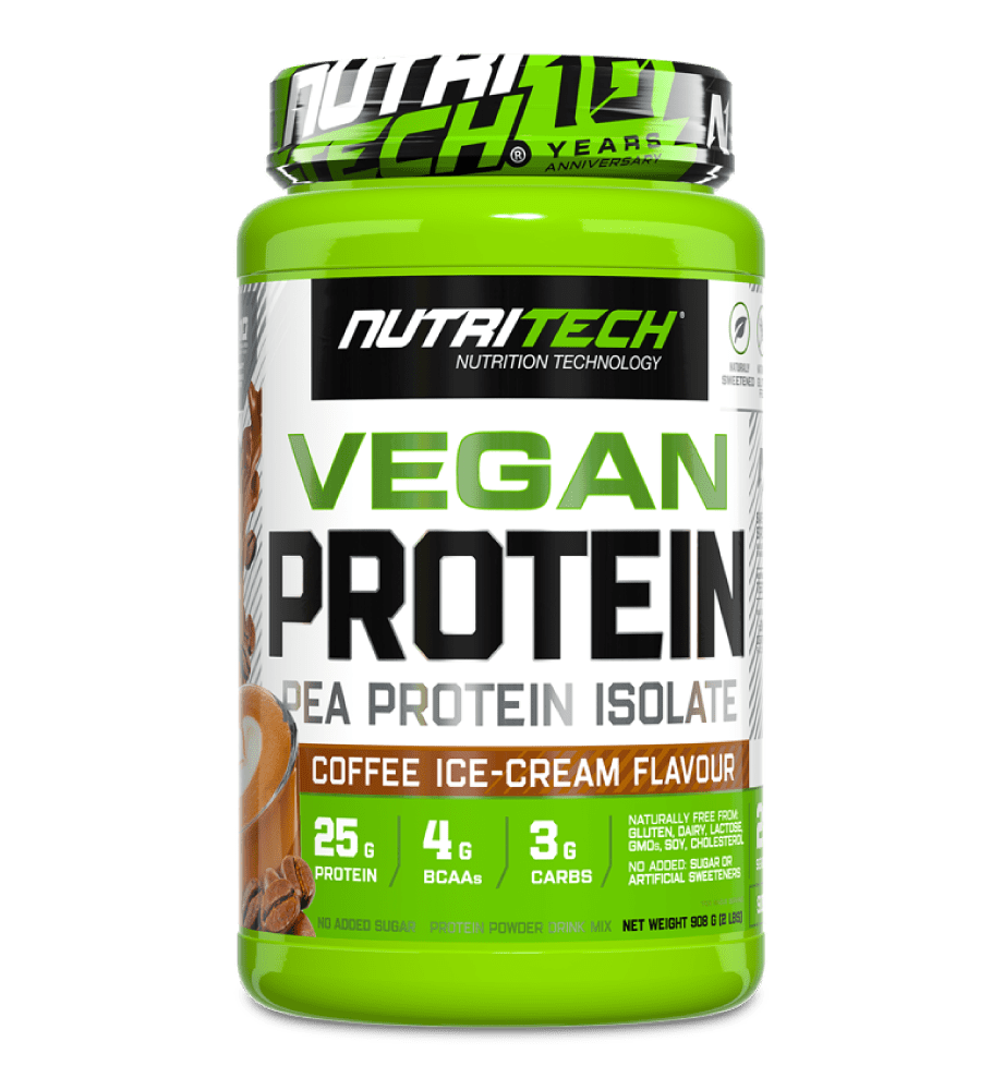 Vegan Protein - Single Source Pea protein Isolate - 908g - Coffee Ice-Cream