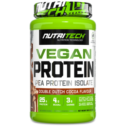 Nutritech-vegan-protein-double-dutch-cocoa-min Vegan Protein - Single Source Pea protein Isolate - 908g - Cocoa Dutch Chocolate Flavour