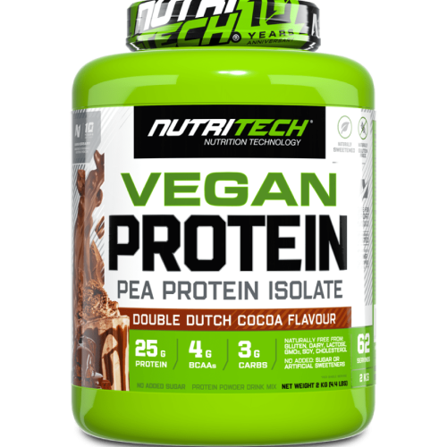 Nutritech-vegan-protein-2kg-double-dutch-cocoa-thumbnail-min Vegan Protein - Single Source Pea protein Isolate - 2Kg - Cocoa Dutch Chocolate Flavour