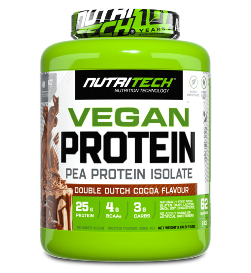 Vegan Protein - Single Source Pea protein Isolate - 2Kg - Cocoa Dutch Chocolate Flavour