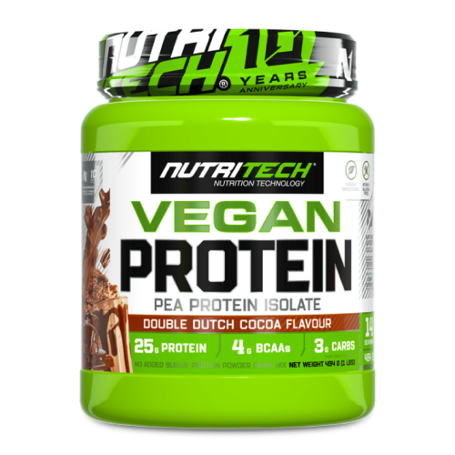 Nutritech-vegan-protein-500g-double-dutch-cocoa-thumbnail-min Vegan Protein - Single Source Pea protein Isolate - 500g - Cocoa Dutch Chocolate Flavour