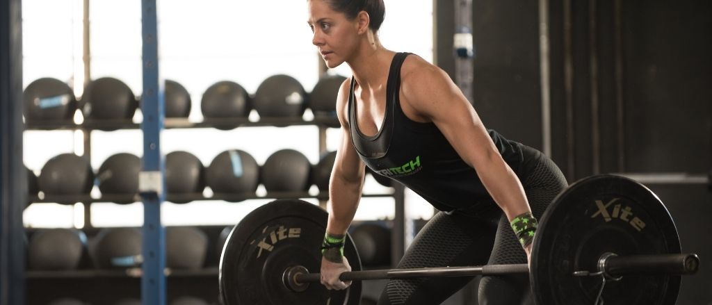 Women in Fitness - Nutritional Supplements - Celeste doing Hang Snatch