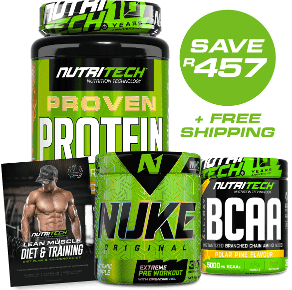 Supplement Stack for Lean Muscle Results - Protein, Pre-Workout and BCAA with FREE Training Guide