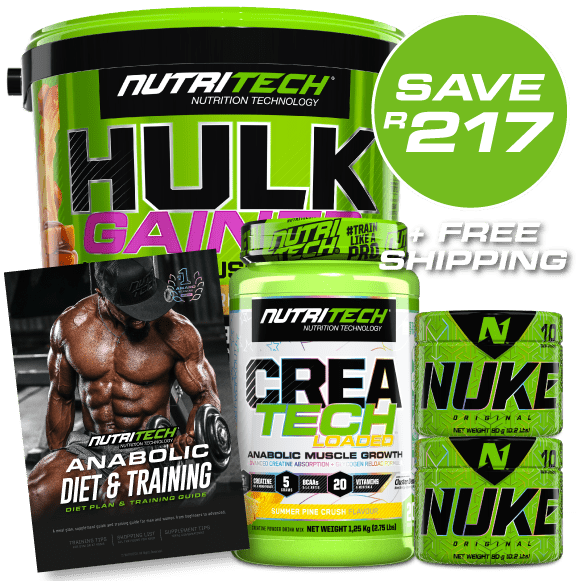 Weight Gainer with Creatine and Pre Workout - Training Program Included