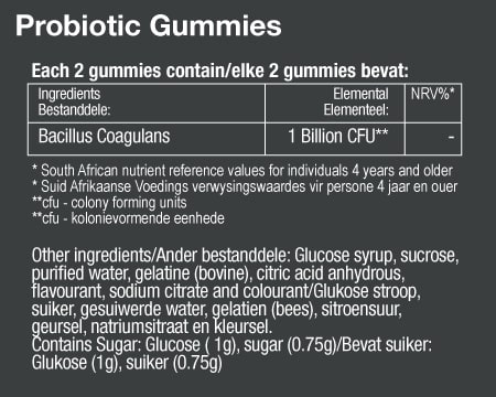 Vitatech Probiotic Gummies - Nutritional Information