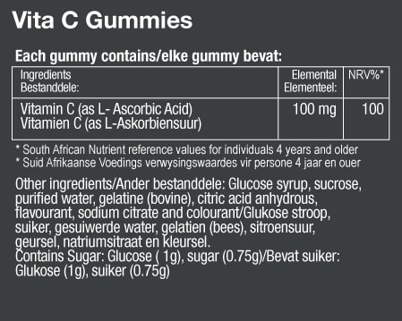 Vitatech Vitamin C Gummies - Nutritional Information