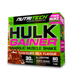 Nutritech hulk gainer delicious anabolic muscle gain shake 4kg chocolate milk