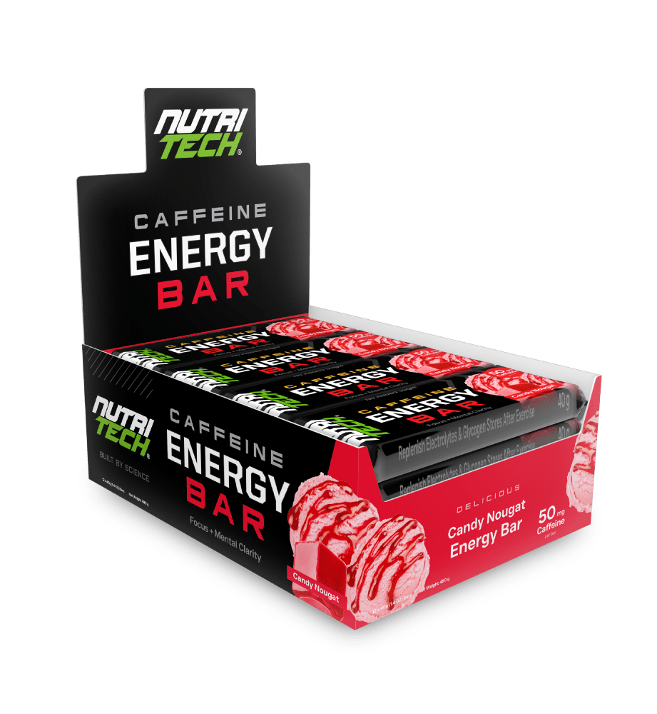 Nutritech caffeine energy bar candy nougat