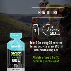 NUTRITECH Sport Energy Gel zero caffeine how to use gels for cycling and hrox