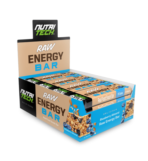 Nutritech raw energy bar blueberry almondx12