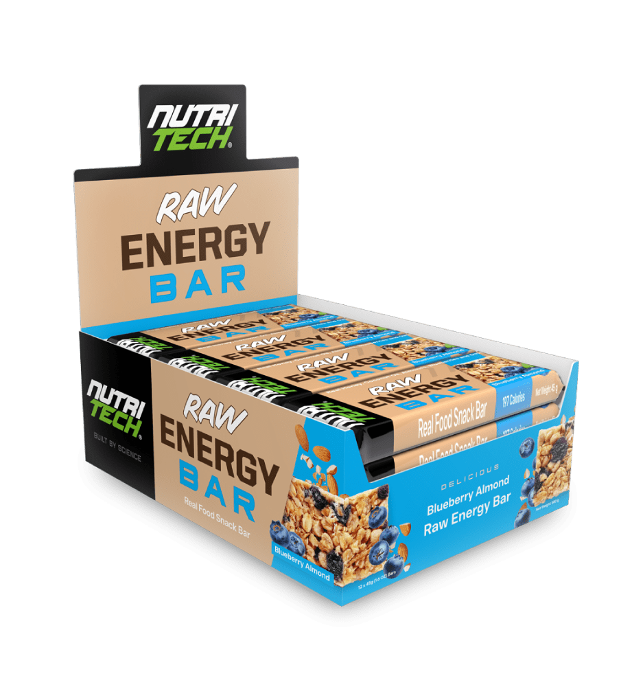 Nutritech raw energy bar blueberry almondx12