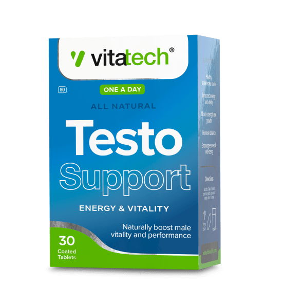 Vitatech Testo Support tablets male performance supplement.