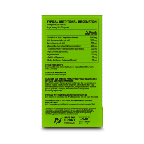 thermotech burn night time fat burner weight loss