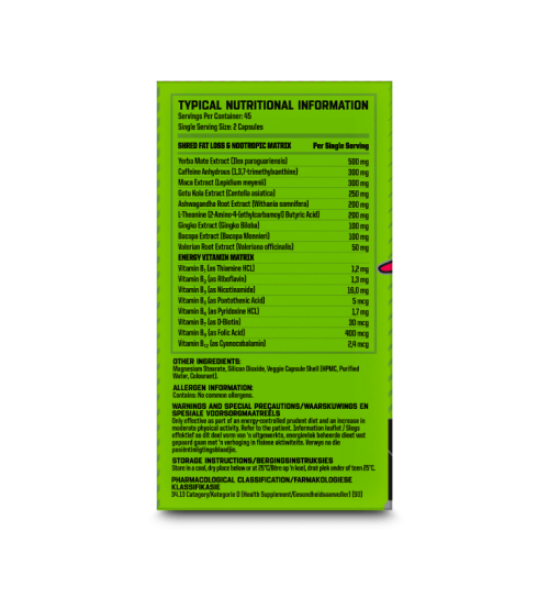 nutritech shred hardcore fat burner