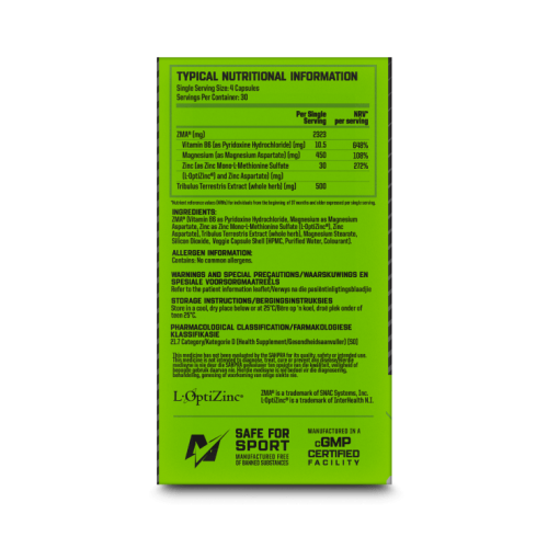 nutritech zma tribulus night time testosterone supplement