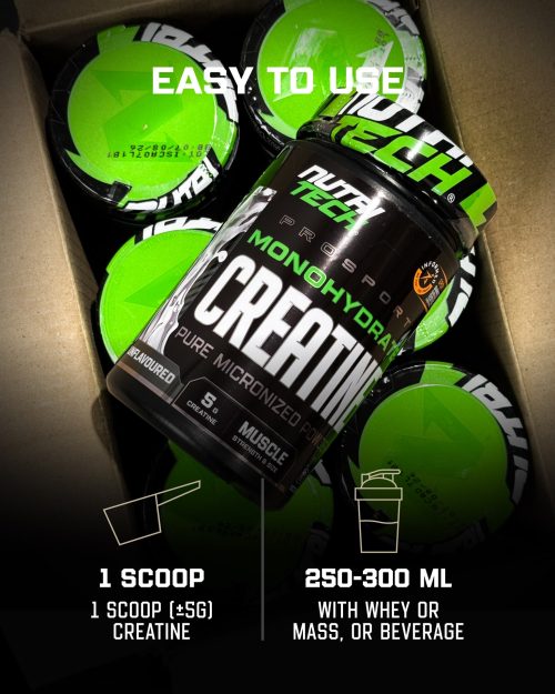 NUTRITECH PROSPORT CREATINE MONOHYDRATE INFORMED SPORT TESTED 300g - 60 Servings