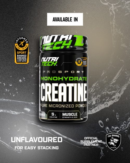 NUTRITECH PROSPORT CREATINE MONOHYDRATE INFORMED SPORT TESTED 300g - 60 Servings