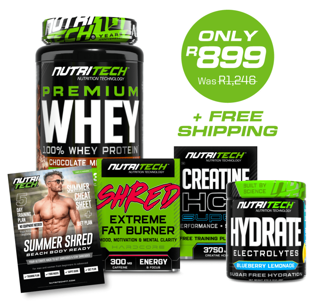 nutritech summer shred stack supplement bundle for weight loss for a beach body