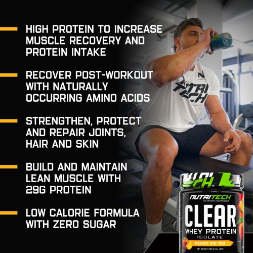 NUTRITECH CLEAR WHEY PROTEIN ISOLATE 500g - 20 Servings