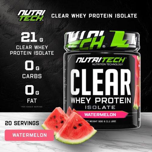 NUTRITECH CLEAR WHEY PROTEIN ISOLATE 500g - 20 Servings