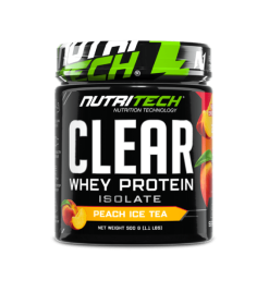 nutritech clear whey protein isolate peach ice tea