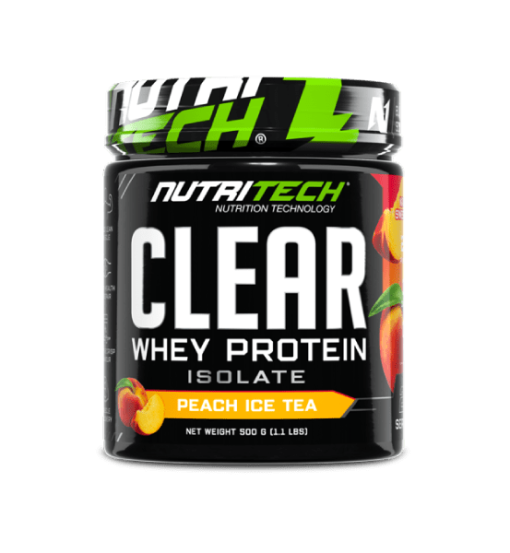 nutritech clear whey protein isolate peach ice tea