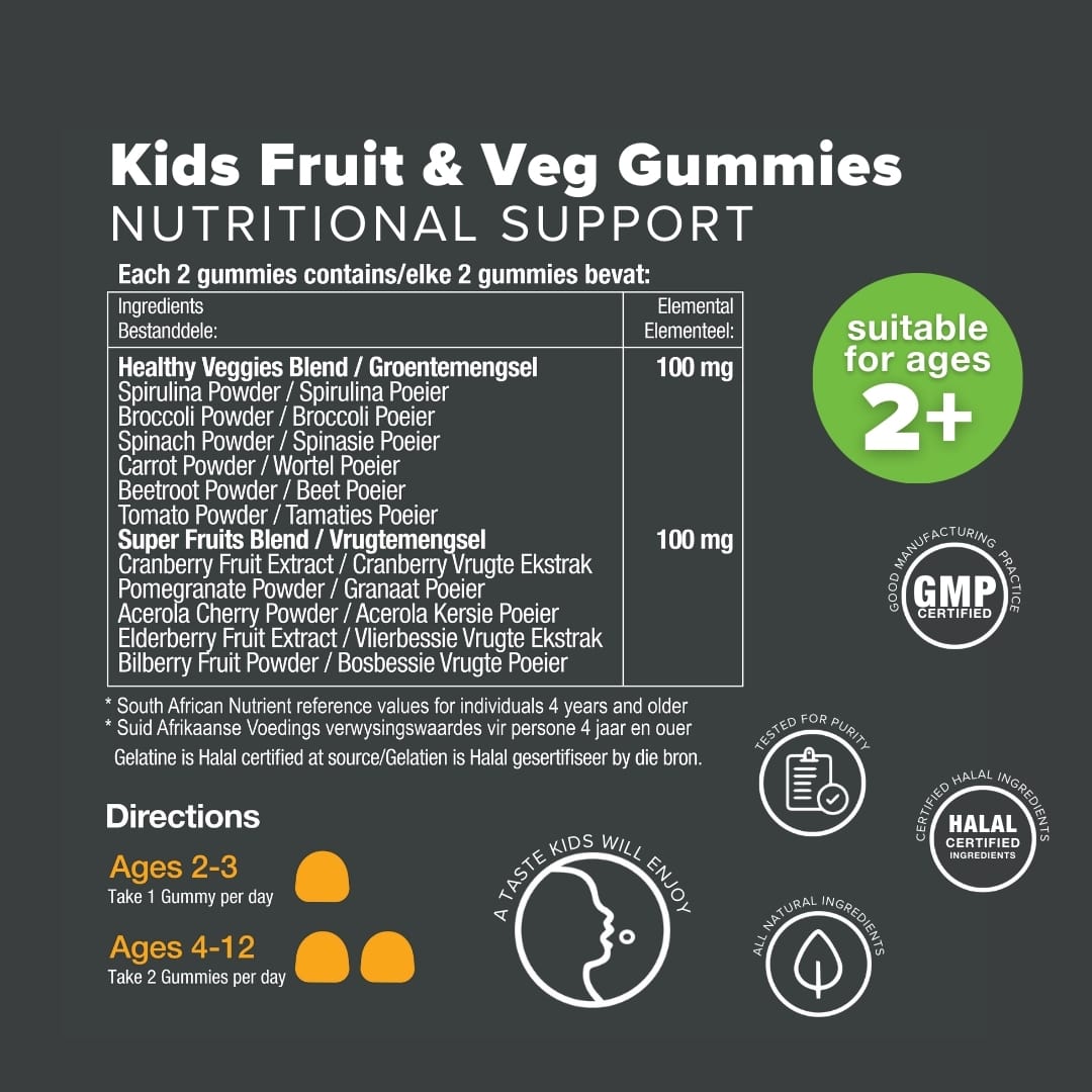 vita tech kids fruit and veg gummies
