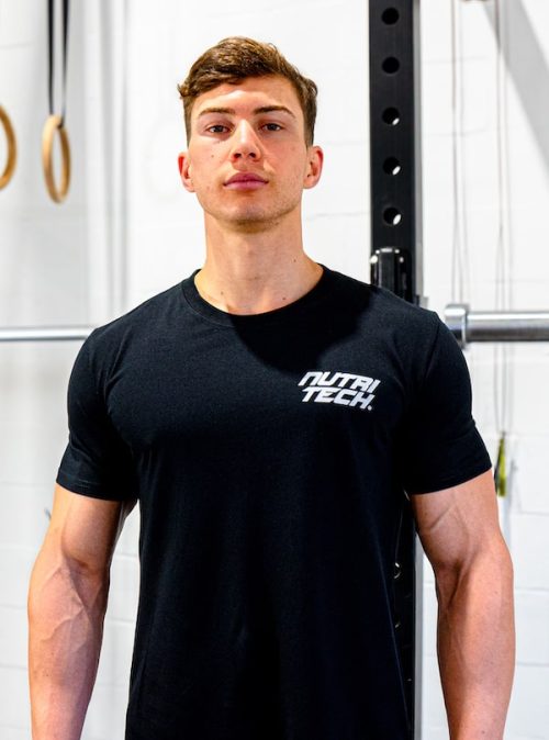 NUTRITECH T-SHIRT - BLACK - POCKET STACK LOGO