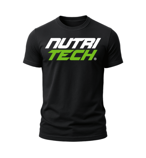 NUTRITECH T-SHIRT - BLACK - COLOUR STACK LOGO
