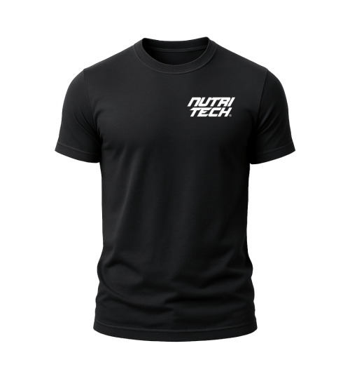 NUTRITECH T-SHIRT - BLACK - POCKET STACK LOGO