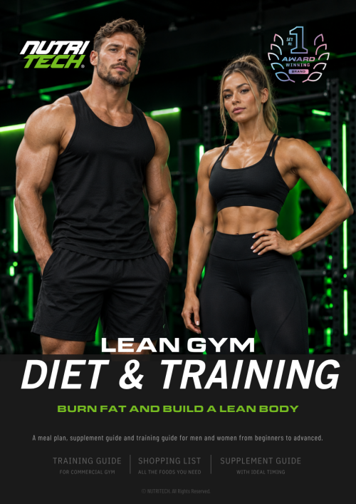 NUTRITECH LEAN GYM DIET PLAN AND TRAINING GUIDE 2 week Lean Muscle Gym Pack