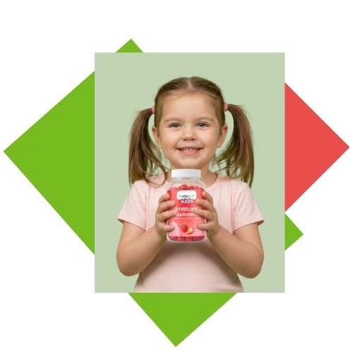 VT Kids Immune Strawberry (4) Vitatech Kids Immune Gummies | Strawberry