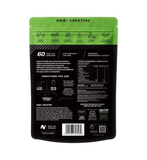 nutritech-HMB+Creatine-back-thumb NUTRITECH HMB + CREATINE - 60 Servings (300g)