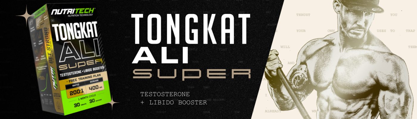 Tongkat Ali supplement banner with Wayne Coetzee